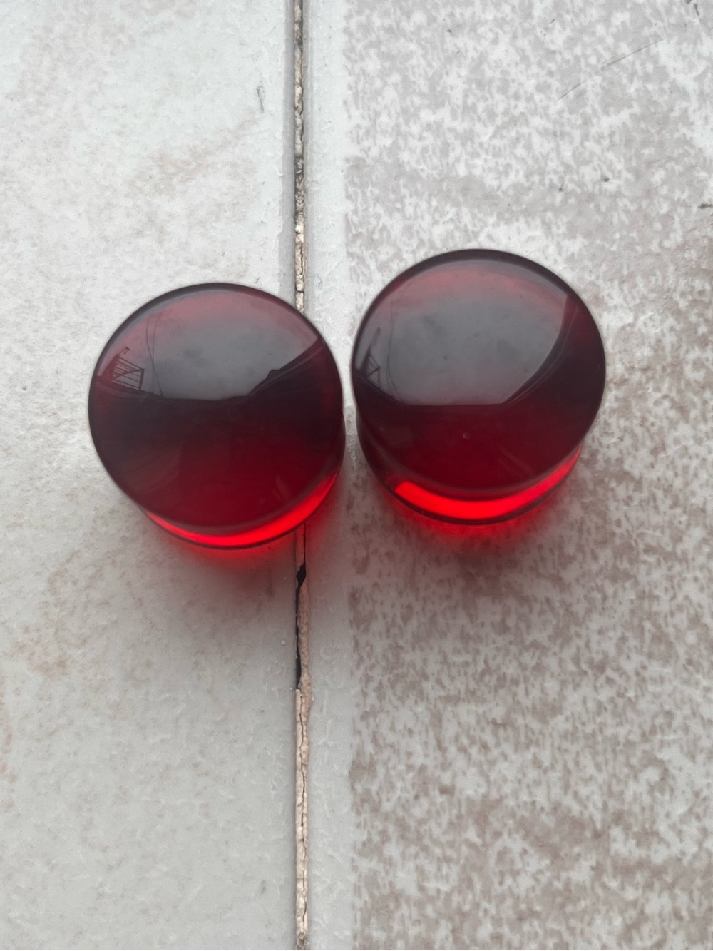 Oracle Red Quartz Double Flared Plugs 3/4”